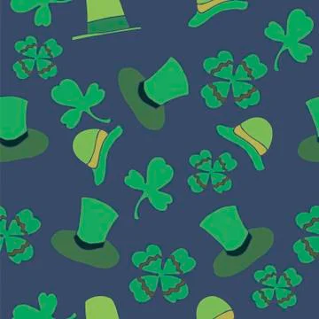 Clover and a hat Stock Illustration