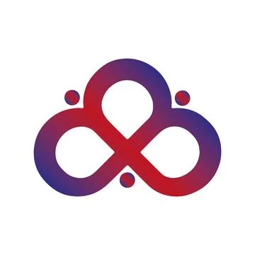 Clover and infinity vector icon or logo design Stock Illustration