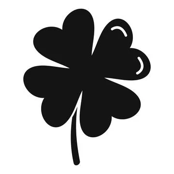 Clover art icon simple vector. Irish leaf Illustrazione stock