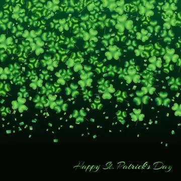 Clover background green Illustrazione stock