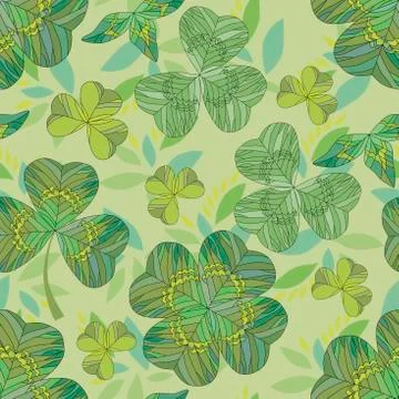 Clover background. Seamless pattern. Illustrazione stock