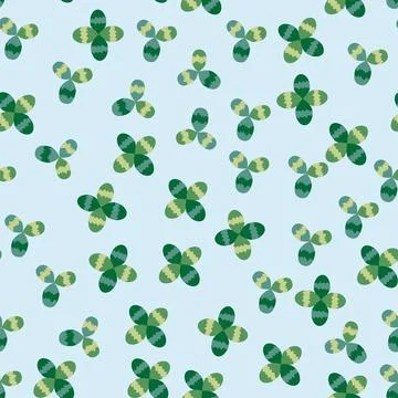 Clover blooming pink seamless pattern. St. Patrick's Day seamless pattern Stock Illustration