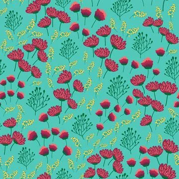 Clover blooming pink seamless pattern. St. Patrick's Day seamless pattern Stockillustratie