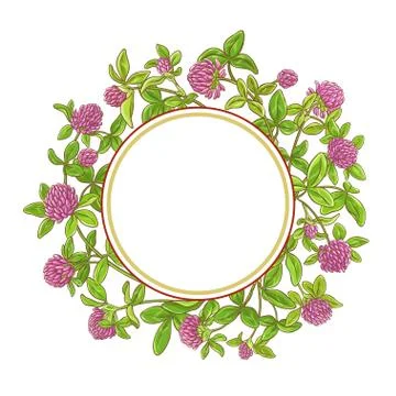 Clover branch vector frame Stock Illustration