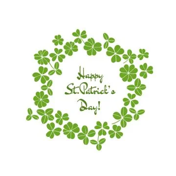Clover card template Illustrazione stock