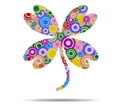 Clover circles icon vector 스톡 일러스트