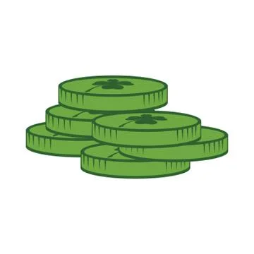 Clover Coins Stock-Illustration