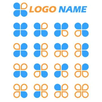 Clover concept of logo Stock-Illustration