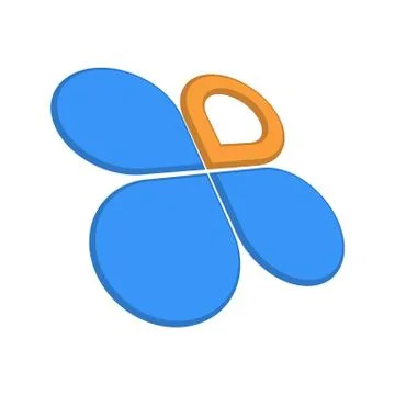 Clover concept of logo on white background Stock Illustration