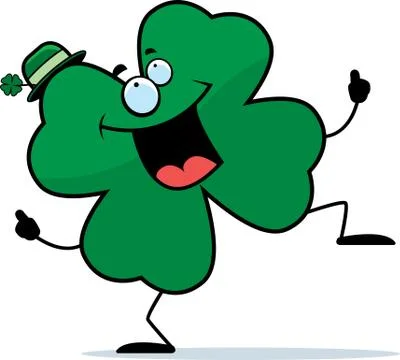 Clover dancing Stock Illustration