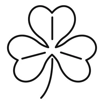 Clover decoration icon outline vector. Three leaf Stock Illustration