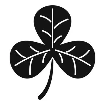 Clover decoration icon simple vector. Three leaf Stock Illustration