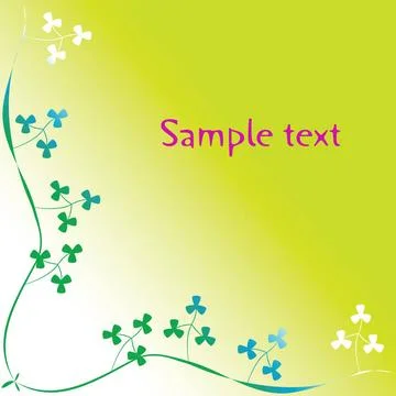 Clover foliage with space for text clover foliage with space for text, vec... Stock Photos