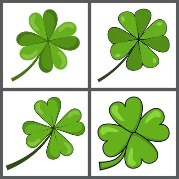 Clover with four petals graphic icon. Clover sign isolated on white backgroun Stock Illustration