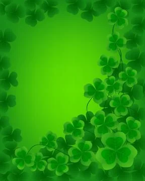 Clover frame Stock Illustration