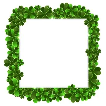 Clover frame Stock Illustration
