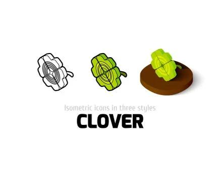 Clover icon in different style Stock Illustration