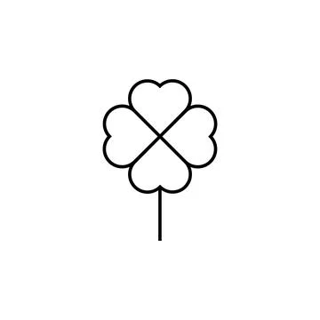 Clover icon. Element for mobile concept and web apps. Thin line icon for website Stock Illustration