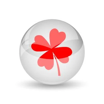 Clover icon. internet button on white background.. Stock Illustration