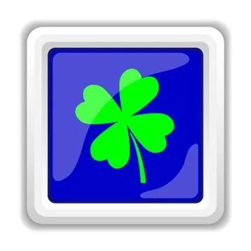 Clover icon. Internet button on white background.. Stock Illustration