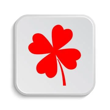 Clover icon. Internet button on white background.. Stock Illustration