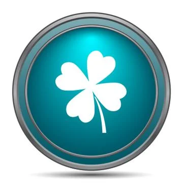 Clover icon. Internet button on white background.. Stock Illustration