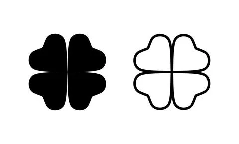 Clover icon vector. clover sign and symbol. four leaf clover icon. Stock Illustration