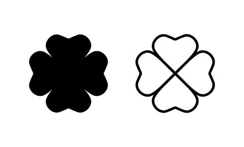 Clover icon vector. clover sign and symbol. four leaf clover icon. Stock Illustration