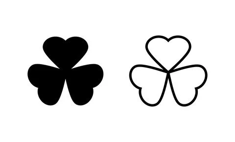 Clover icon vector. clover sign and symbol. four leaf clover icon. Stock Illustration