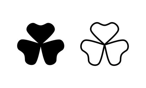 Clover icon vector. clover sign and symbol. four leaf clover icon. Stock Illustration