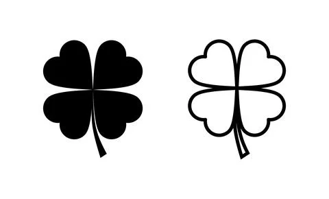 Clover icon vector. clover sign and symbol. four leaf clover icon. Stock Illustration