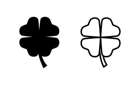 Clover icon vector. clover sign and symbol. four leaf clover icon. Stock Illustration