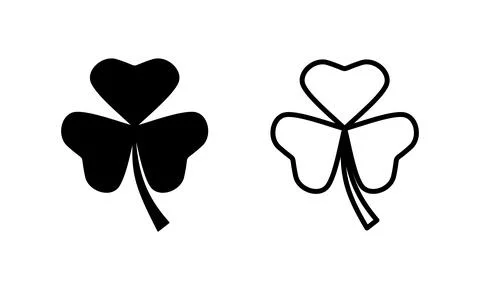 Clover icon vector. clover sign and symbol. four leaf clover icon. Stock Illustration