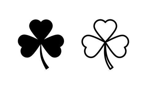 Clover icon vector. clover sign and symbol. four leaf clover icon. Stock Illustration