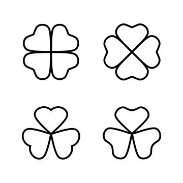 Clover icon vector. clover sign and symbol. four leaf clover icon. Stock Illustration