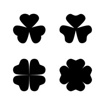 Clover icon vector. clover sign and symbol. four leaf clover icon. Stock Illustration