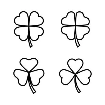 Clover icon vector. clover sign and symbol. four leaf clover icon. Stock Illustration