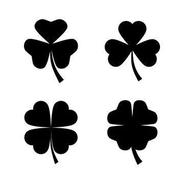 Clover icon vector. clover sign and symbol. four leaf clover icon. Stock Illustration