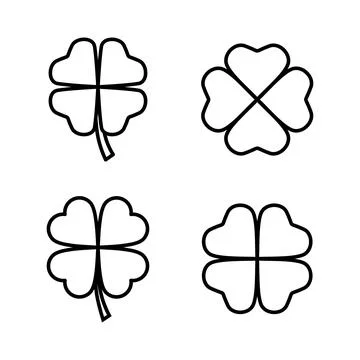 Clover icon vector. clover sign and symbol. four leaf clover icon. Stock Illustration