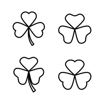 Clover icon vector. clover sign and symbol. four leaf clover icon. Stock Illustration