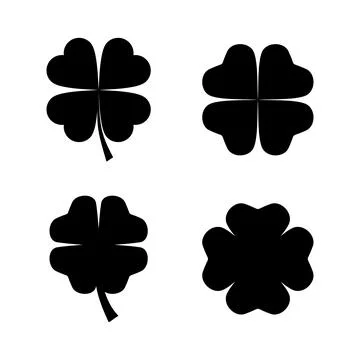 Clover icon vector. clover sign and symbol. four leaf clover icon. Stock Illustration