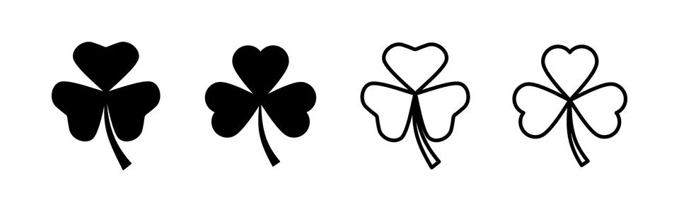 Clover icon vector. clover sign and symbol. four leaf clover icon. Stock Illustration