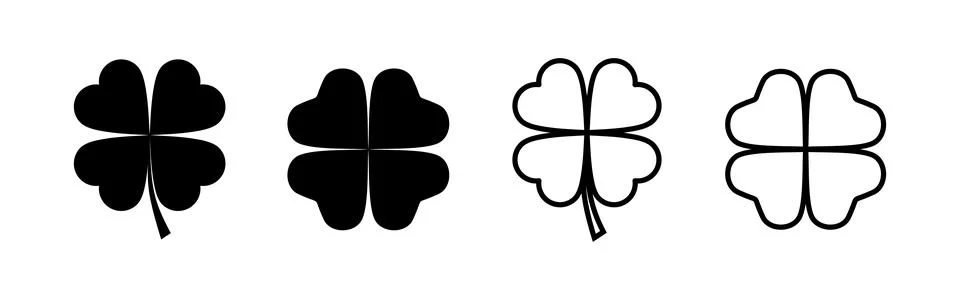 Clover icon vector. clover sign and symbol. four leaf clover icon. Stock Illustration