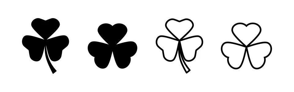 Clover icon vector. clover sign and symbol. four leaf clover icon. Stock Illustration