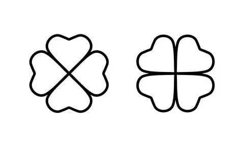 Clover icon vector. clover sign and symbol. four leaf clover icon. Stock Illustration