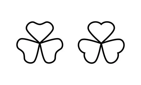 Clover icon vector. clover sign and symbol. four leaf clover icon. Stock Illustration