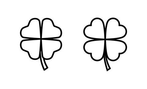 Clover icon vector. clover sign and symbol. four leaf clover icon. Stock Illustration