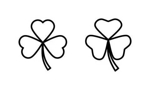 Clover icon vector. clover sign and symbol. four leaf clover icon. Stock Illustration