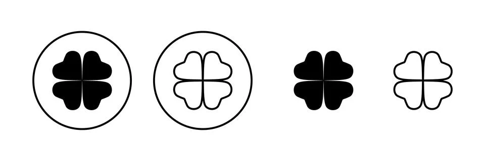 Clover icon vector. clover sign and symbol. four leaf clover icon. Stock Illustration