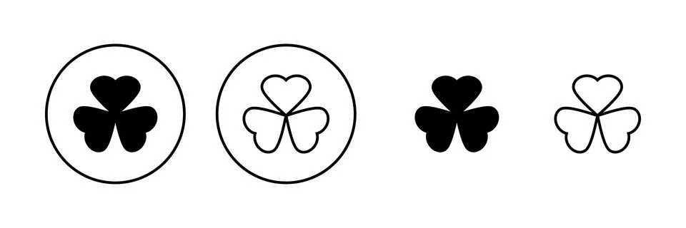 Clover icon vector. clover sign and symbol. four leaf clover icon. Stock Illustration